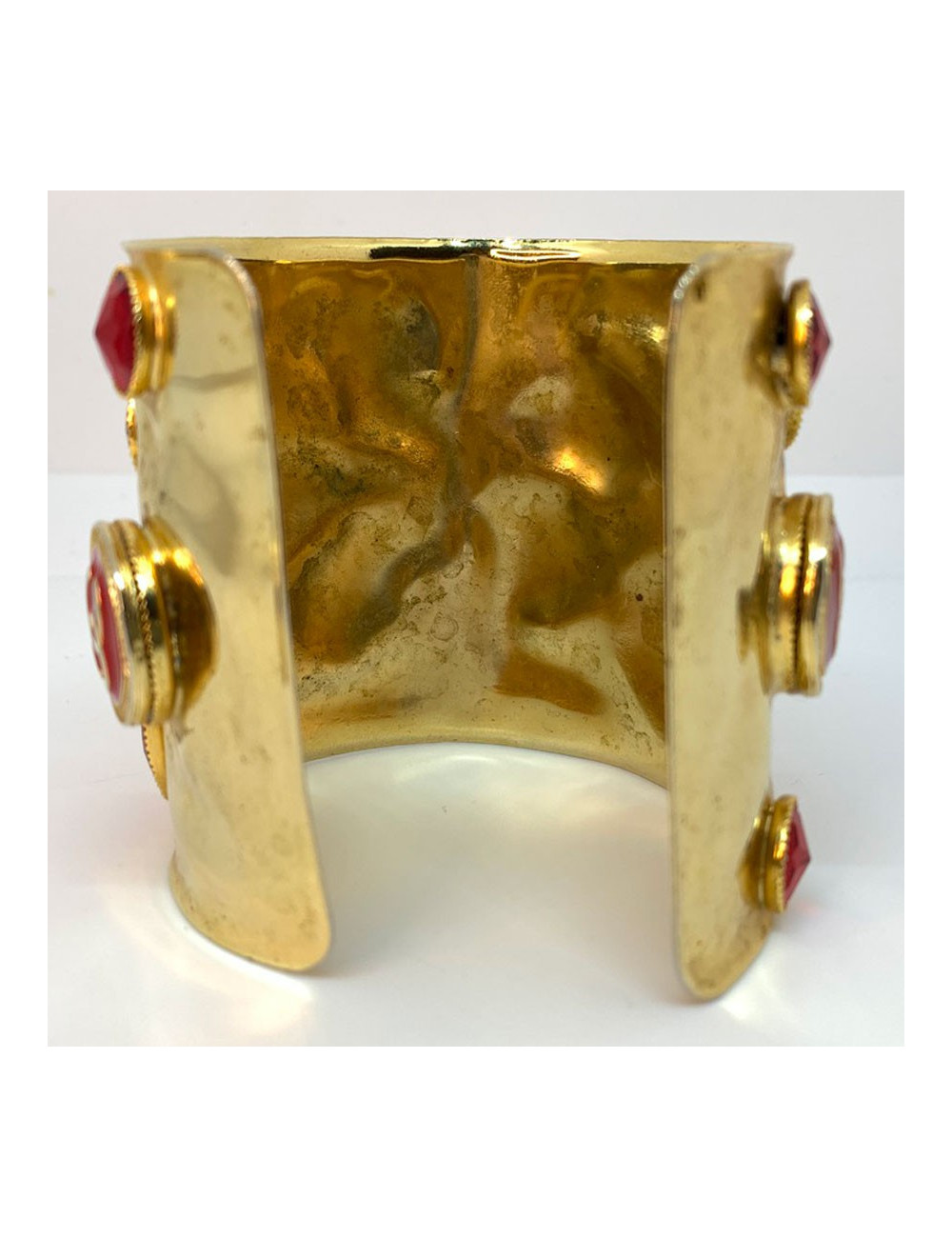 Manchette Chanel or et rouge