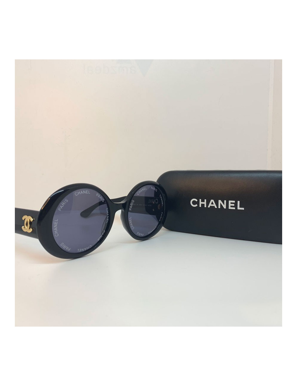 Lunettes rondes CHANEL noires