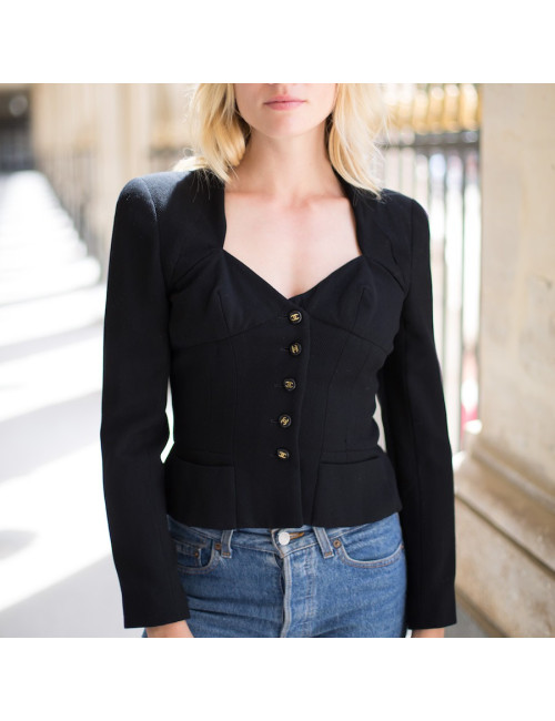 Veste Chanel T40 Noire