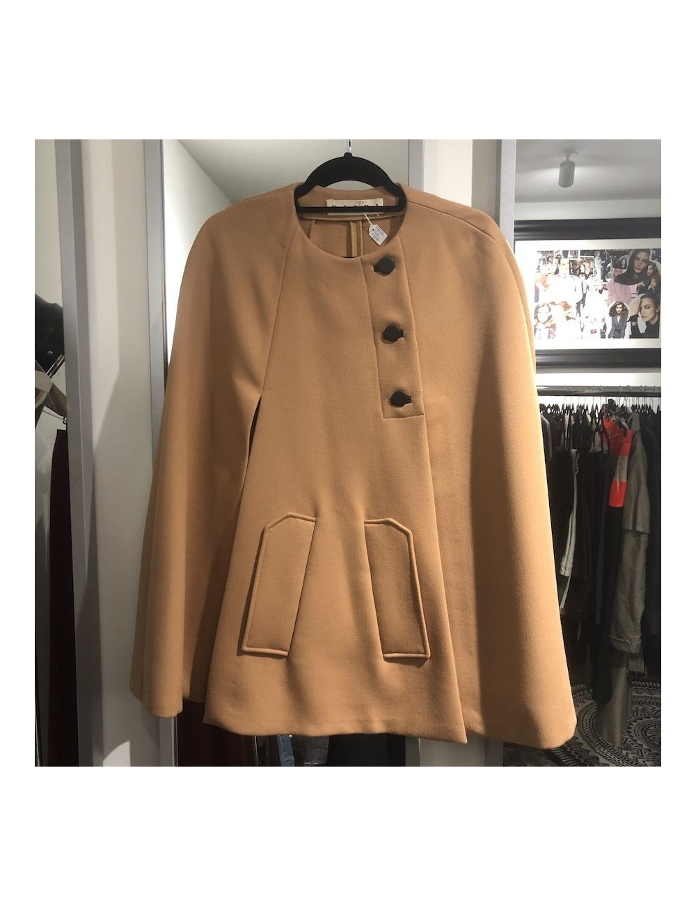 Cape MARNI camel T42it laine vierge