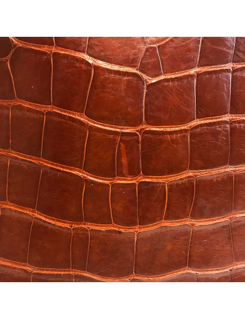 Kelly 32 alligator mat HERMES marron bijouterie or