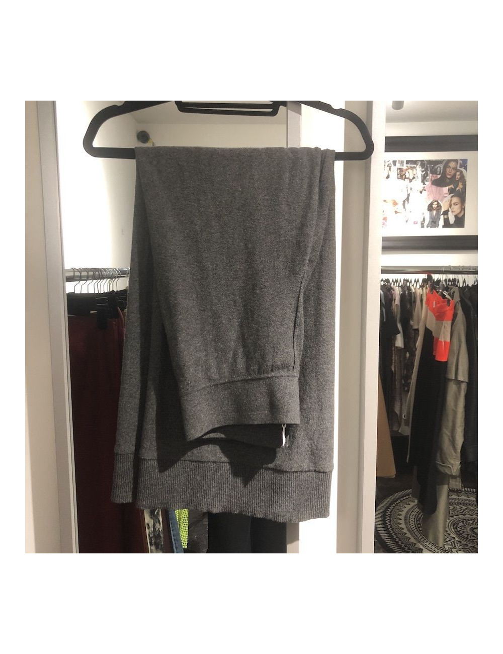 Pantalon large gris SONIA RYKIEL laine vierge T40