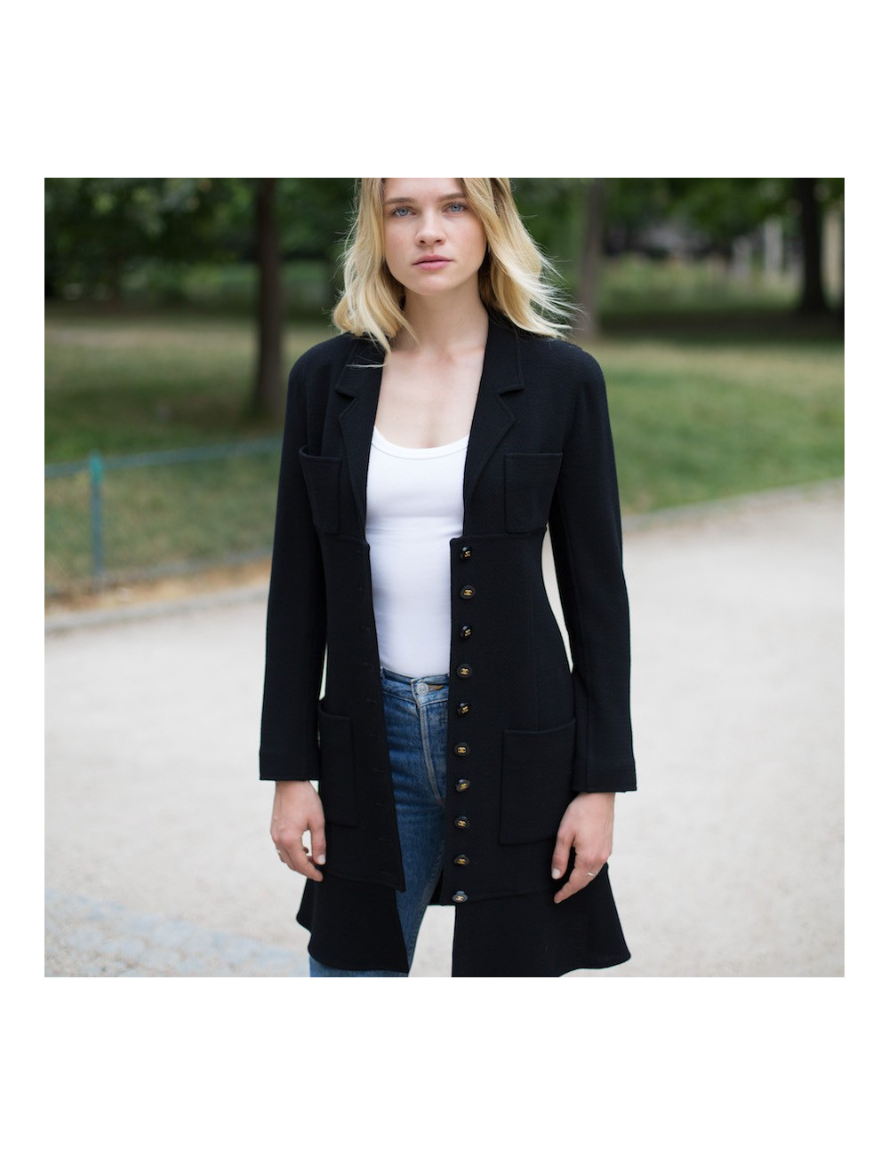 Robe manteau Chanel T36 vintage 