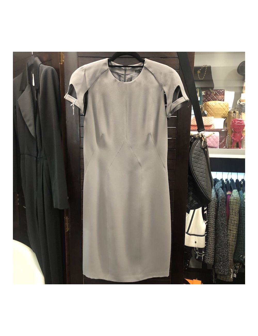 Robe GUCCI en soie grise T 44 FR