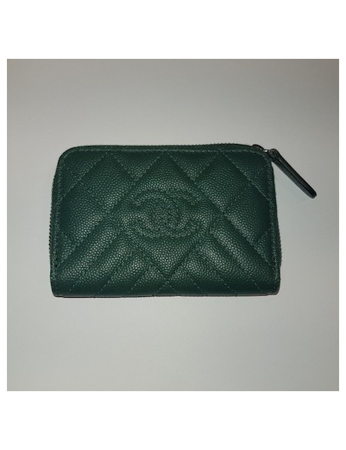  Porte-monnaie CHANEL cuir vert