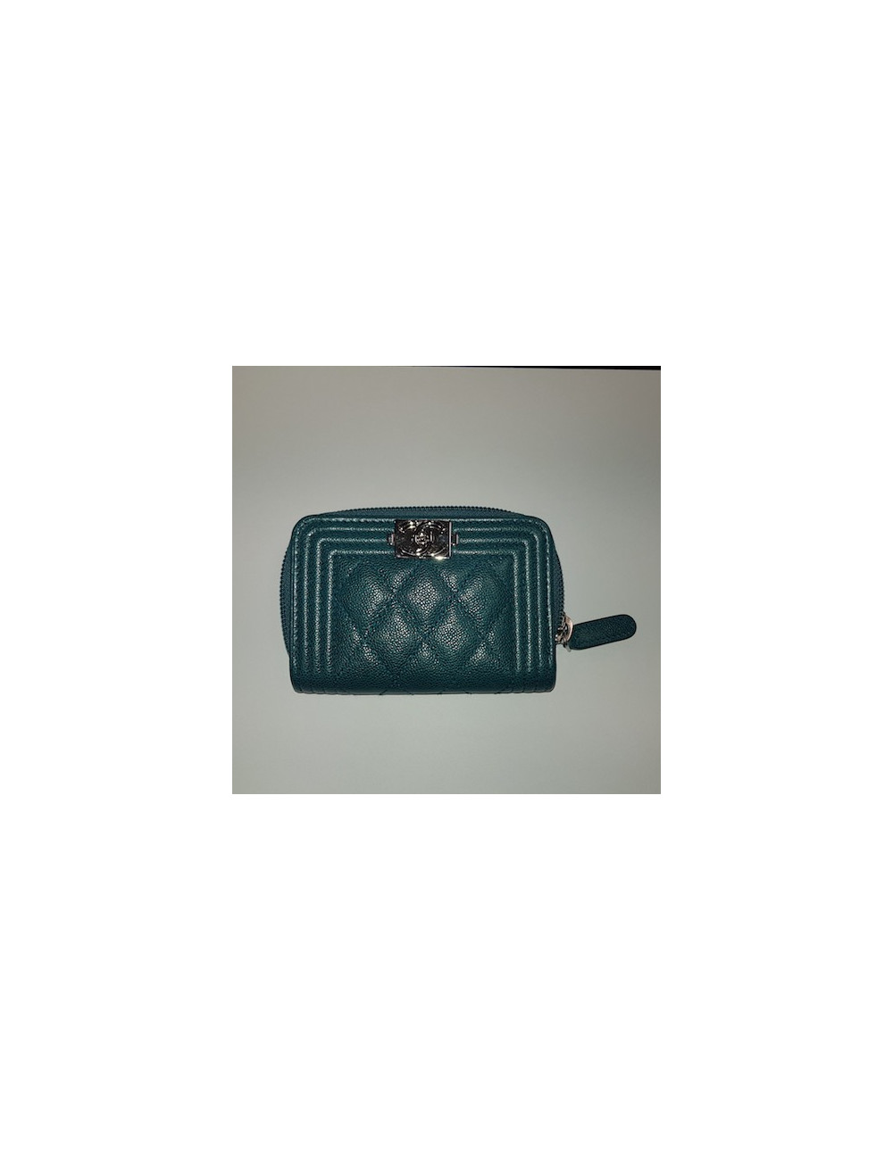 NE PAS METTRE EN LIGNE Porte monnaie BOY cuir vert