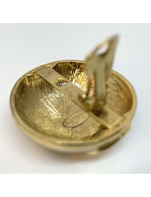 Boucles d'oreille clips LANVIN formes géométriques Vintage