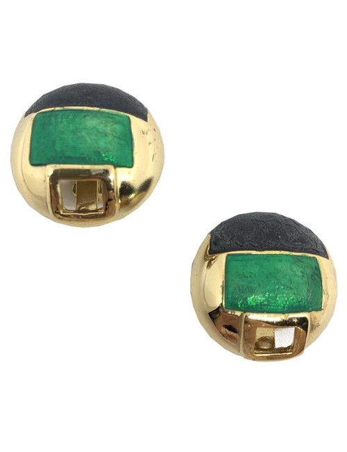 Boucles d'oreille clips LANVIN formes géométriques Vintage