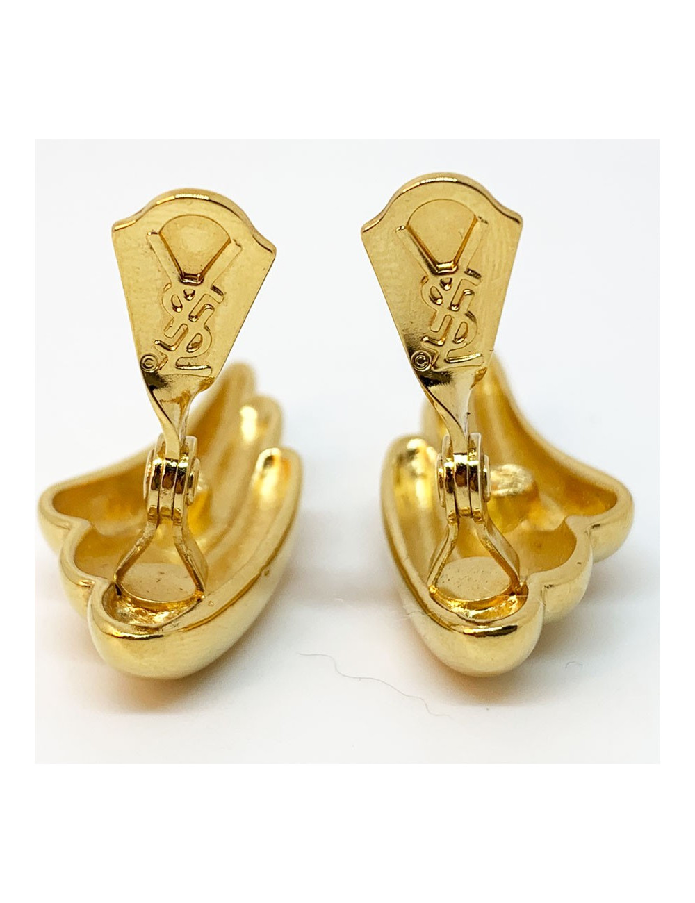 Boucles d'oreille clips YSL SAINT LAURENT Vintage