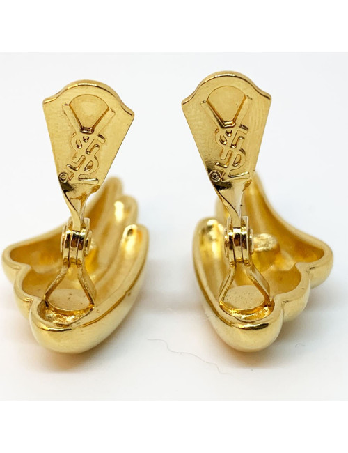 Boucles d'oreille clips YVES SAINT LAURENT Vintage