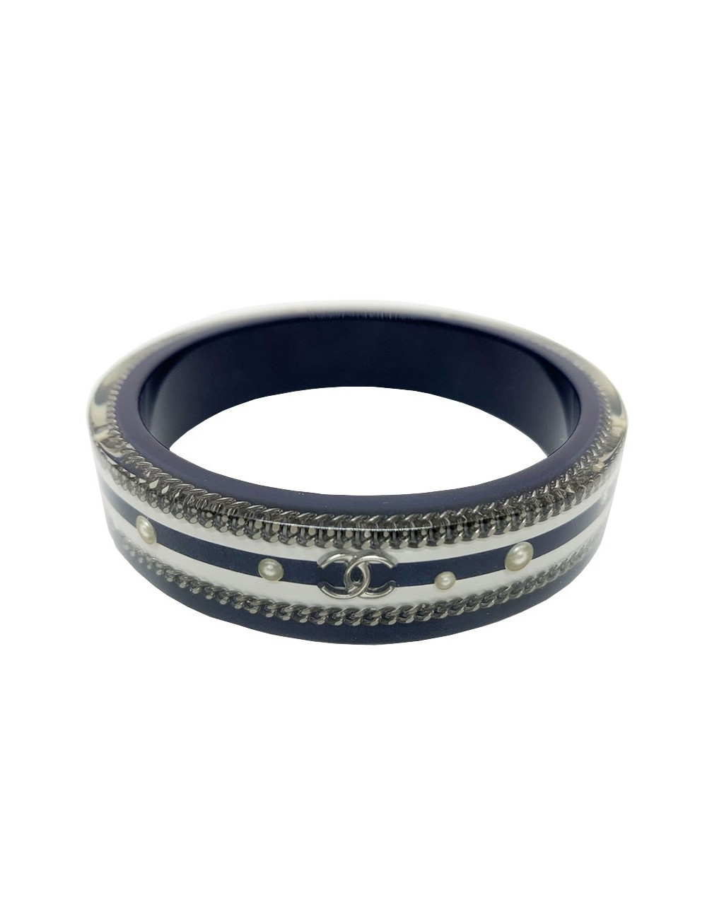 Chanel bracelet CC rigide