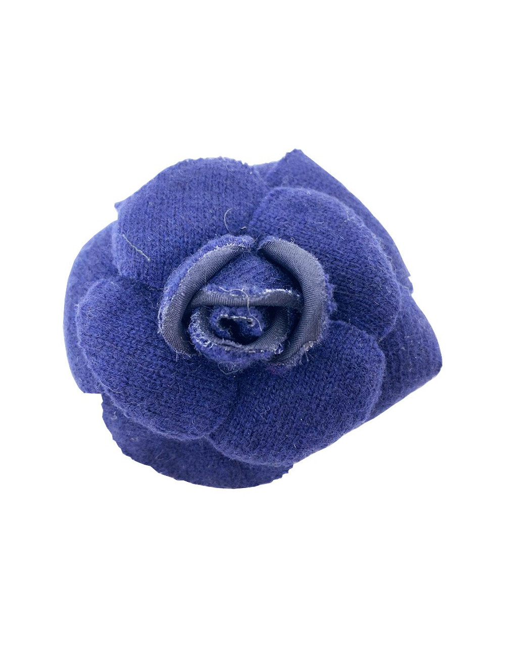 CHANEL Blue Camellia Brooch