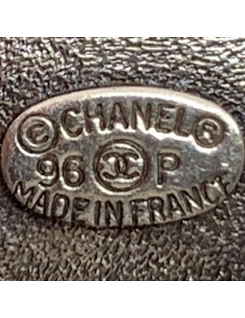 Boucles d'oreille clIps CHANEL Vintage bicololres