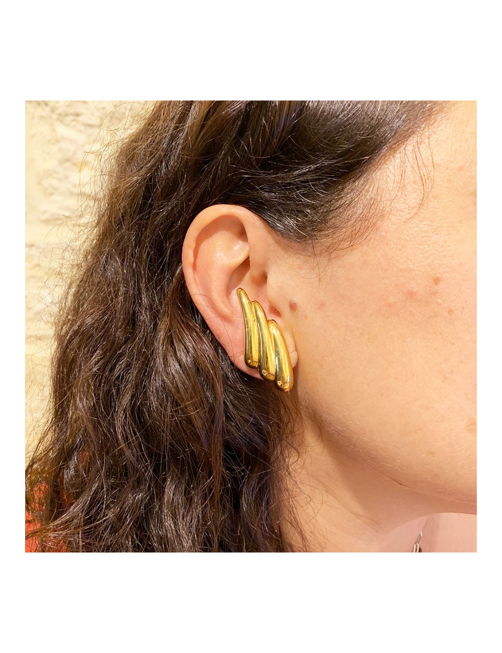 Boucles d'oreille clips YSL SAINT LAURENT Vintage