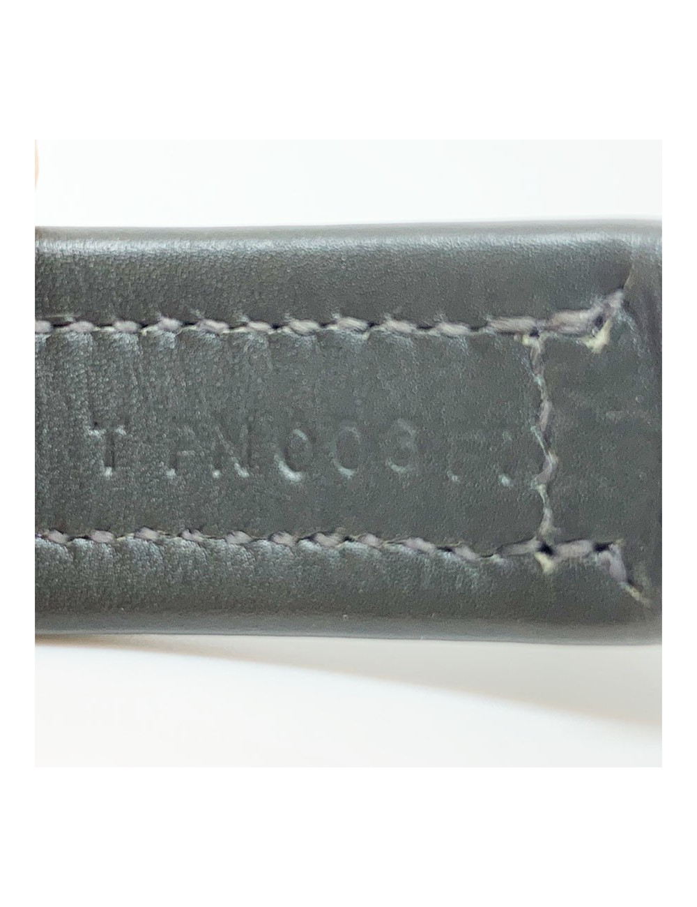 Bracelet vert HERMES en veau, toile et laiton