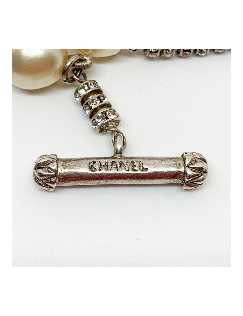 Sautoir Chanel perles et strass