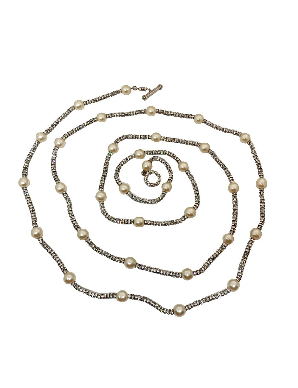 Sautoir Chanel perles et strass