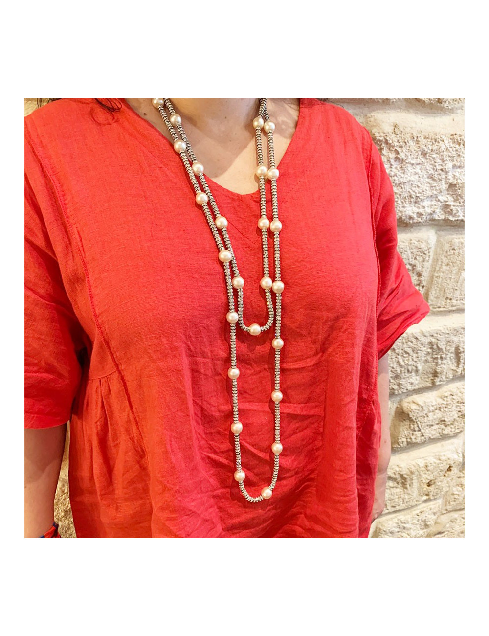 Sautoir Chanel perles et strass