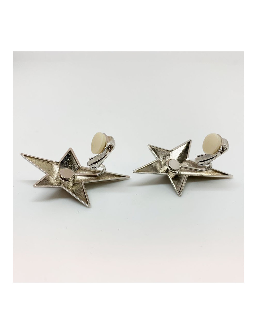 Parure Bo + broche MUGLER métal argenté