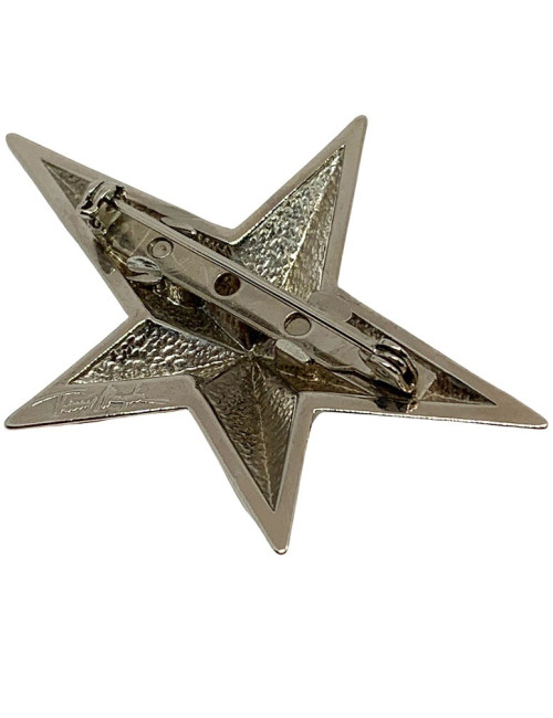 Parure Bo + broche MUGLER métal argenté