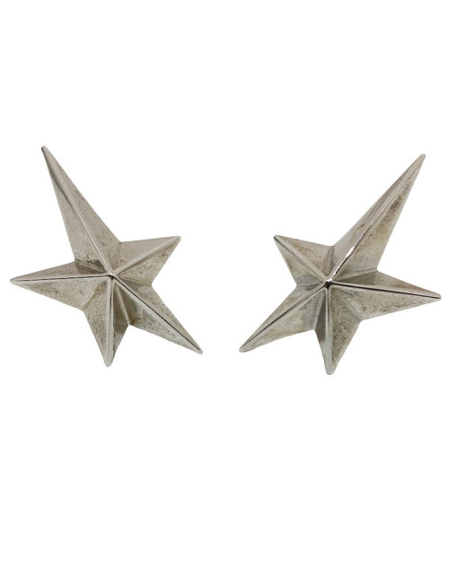 Parure Bo + broche MUGLER métal argenté