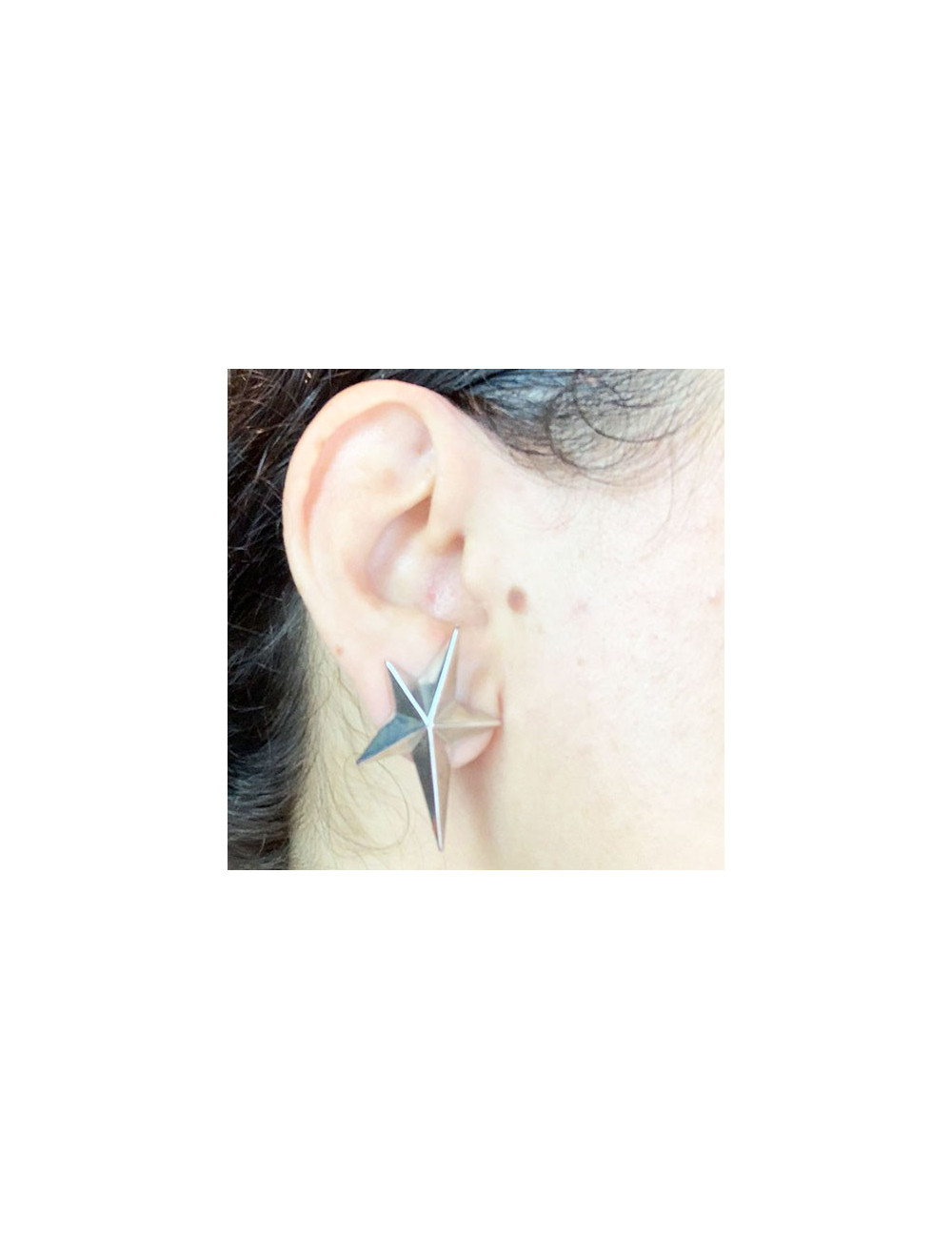 Parure Bo + broche MUGLER métal argenté