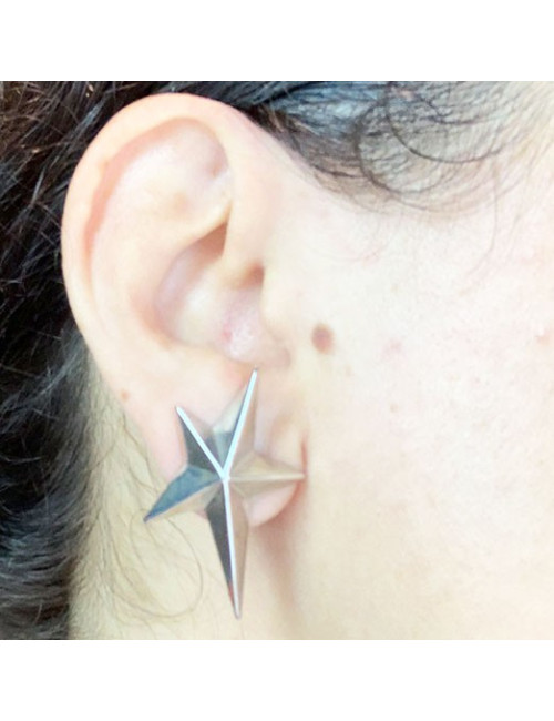 Parure Bo + broche MUGLER métal argenté