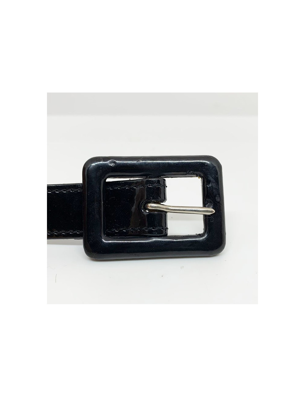 xxx (pas de fournisseurs) Ceinture vernie CHANEL cuir noir Vintage T70 