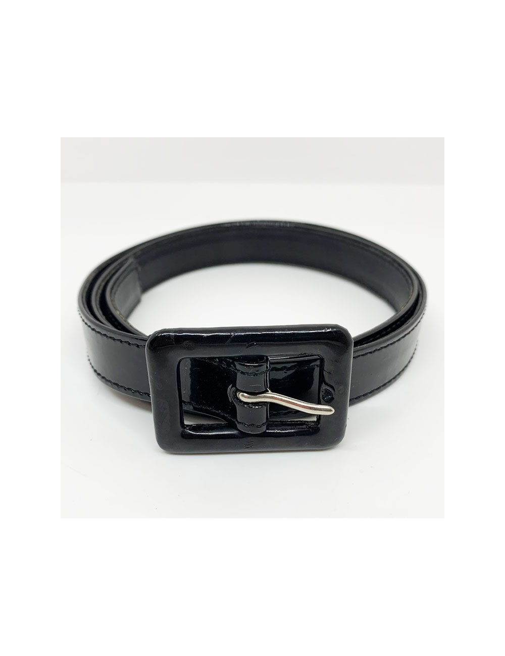 xxx (pas de fournisseurs) Ceinture vernie CHANEL cuir noir Vintage T70 