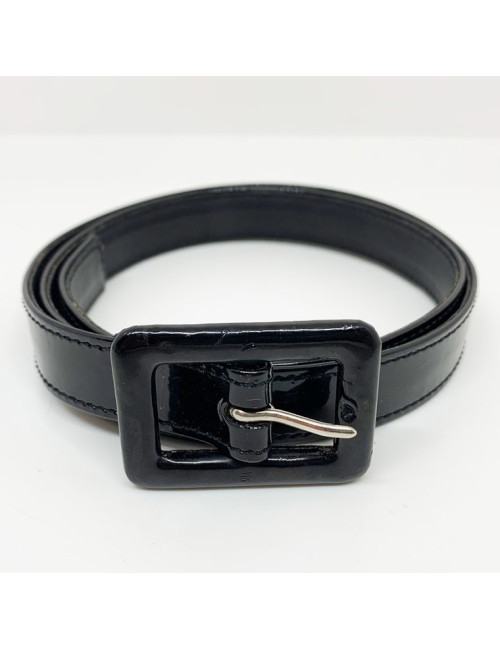 xxx (pas de fournisseurs) Ceinture vernie CHANEL cuir noir Vintage T70 