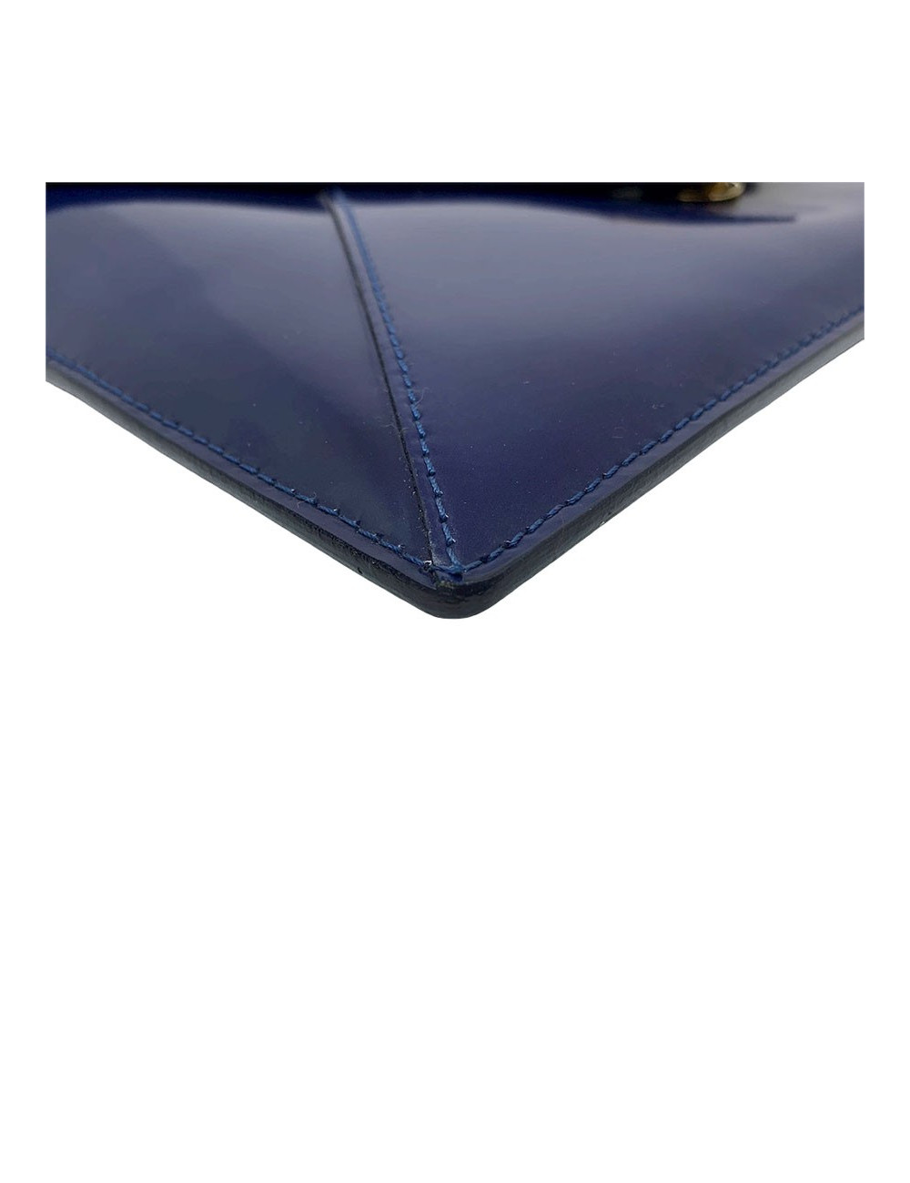 Pochette VIVIENNE WESTWOOD cuir verni bleu roi