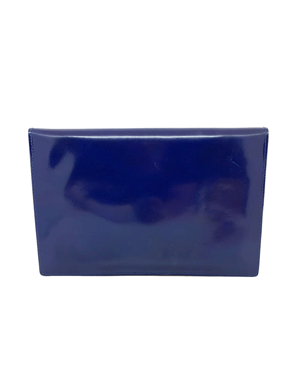 Pochette VIVIENNE WESTWOOD cuir verni bleu roi