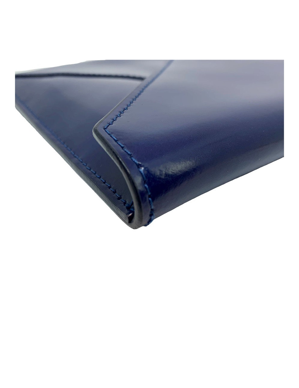 Pochette VIVIENNE WESTWOOD cuir verni bleu roi