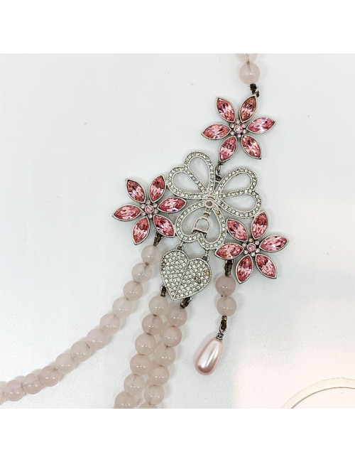 Sautoir DIOR rose multirangs