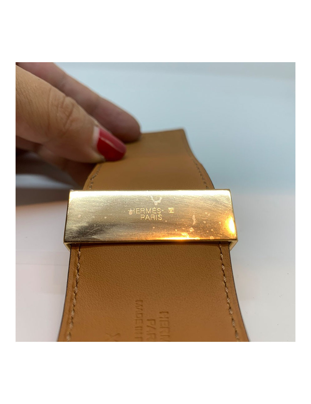 Bracelet HERMES collier de chien cuir box noir