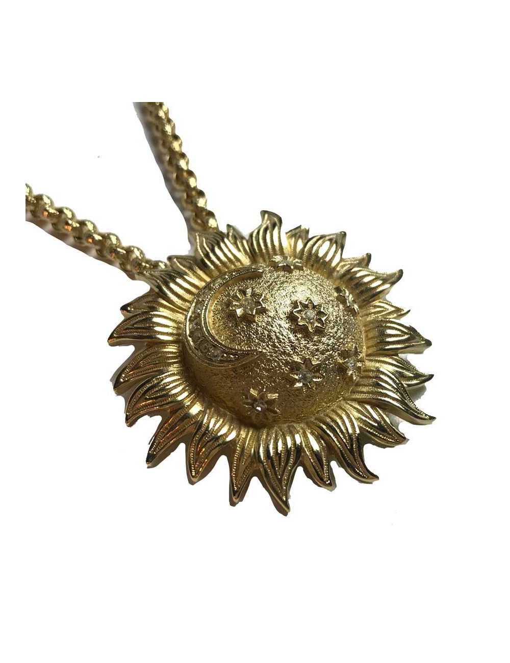 xxx Collier broche CHRISTIAN DIOR soleil