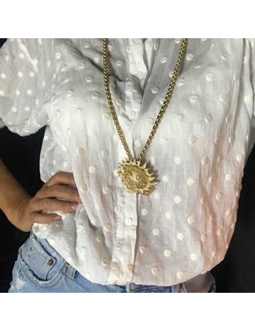 xxx Collier broche CHRISTIAN DIOR soleil