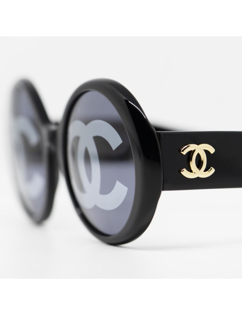 Lunettes de soleil CHANEL CC Vintage noire