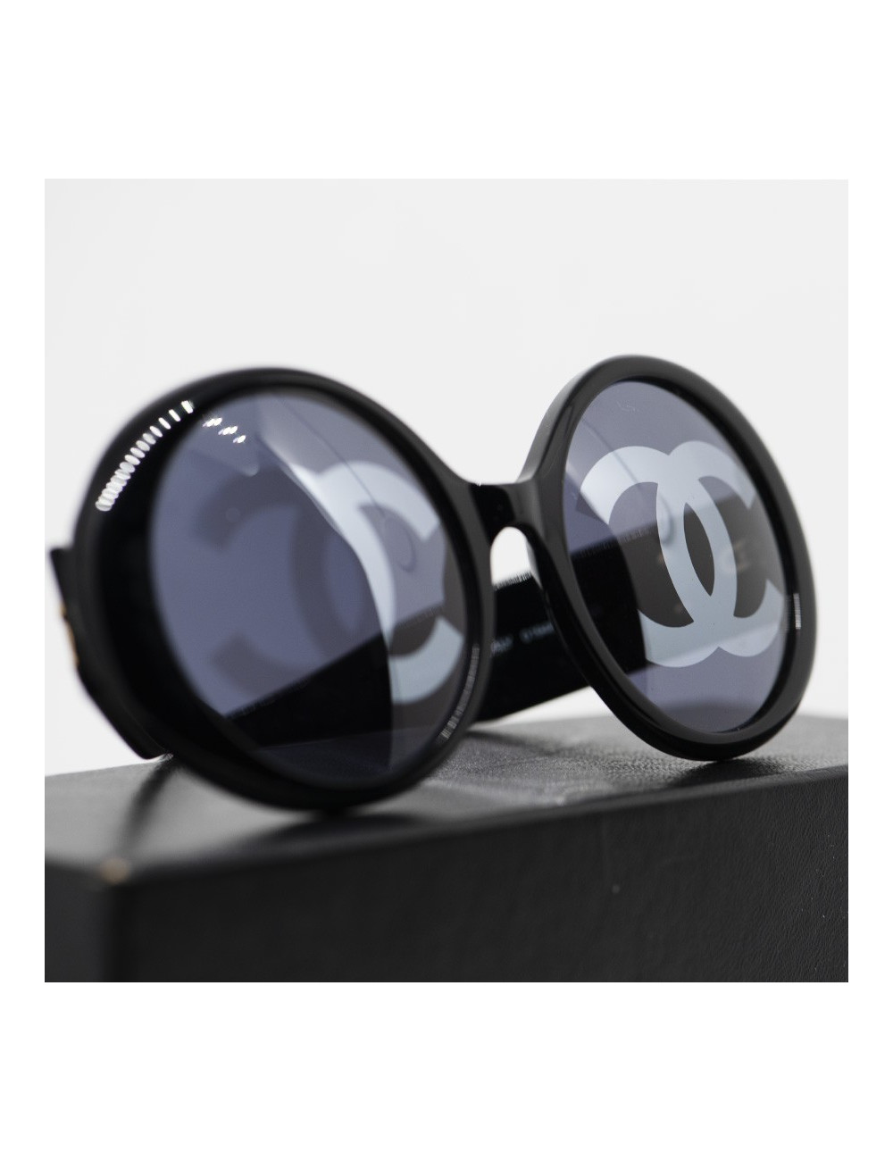 Lunettes de soleil CHANEL CC Vintage noire