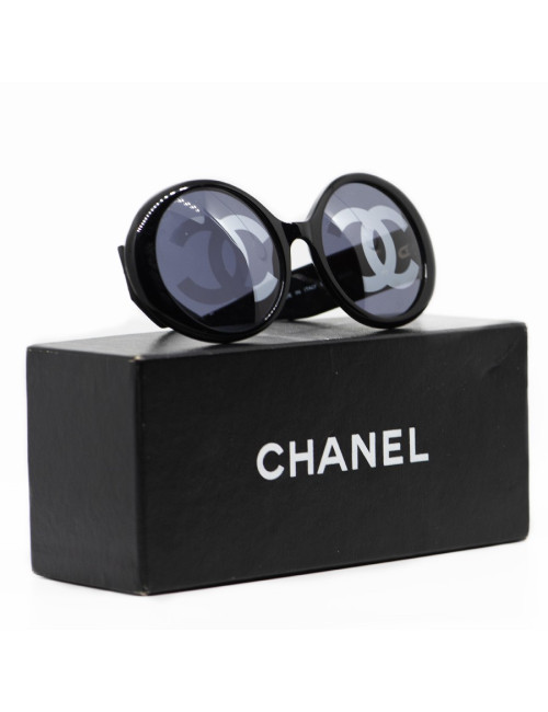 Lunettes de soleil CHANEL CC Vintage noire