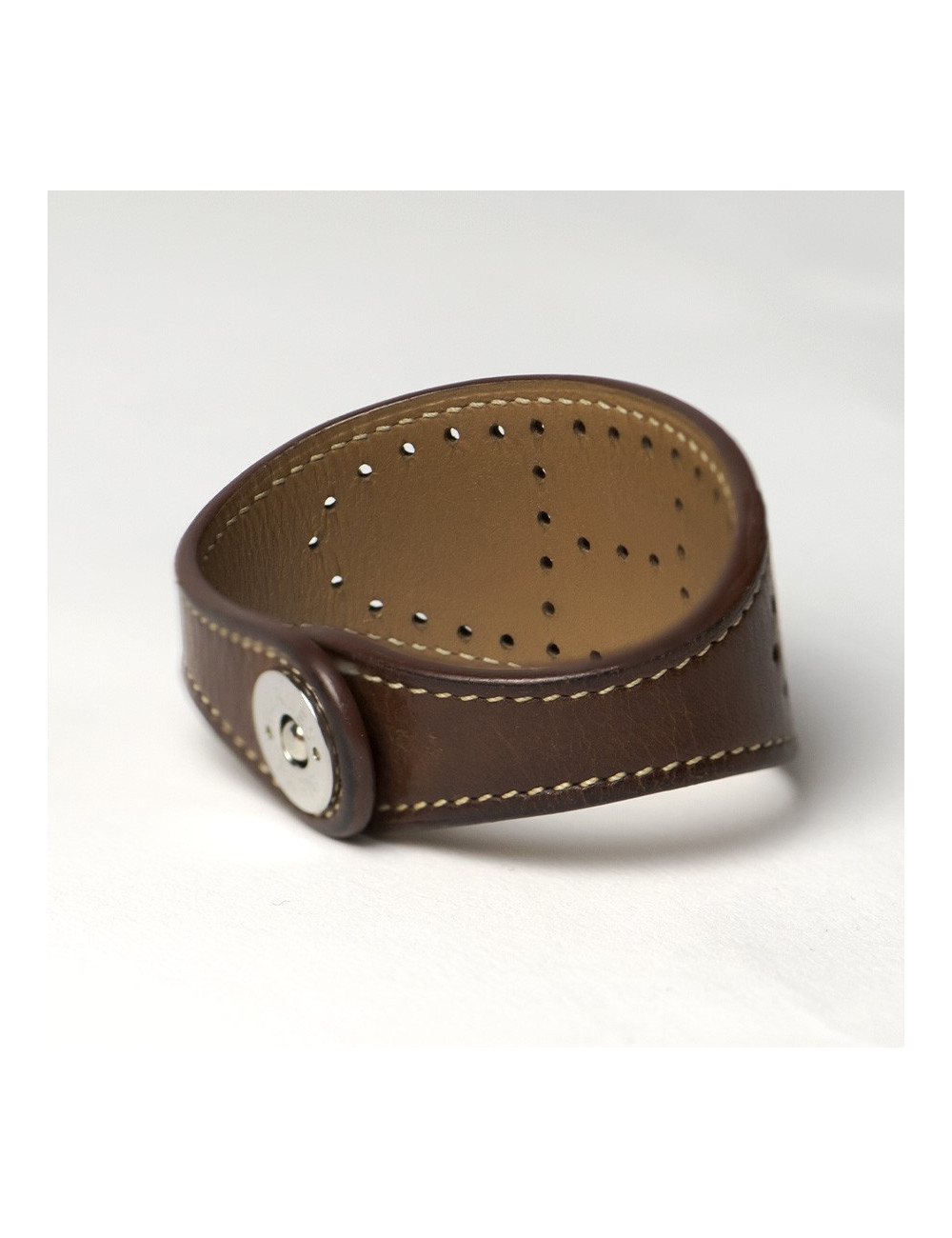 HERMES Eclipse Bracelet in Brown Barénia - Vintage Certified Occasion