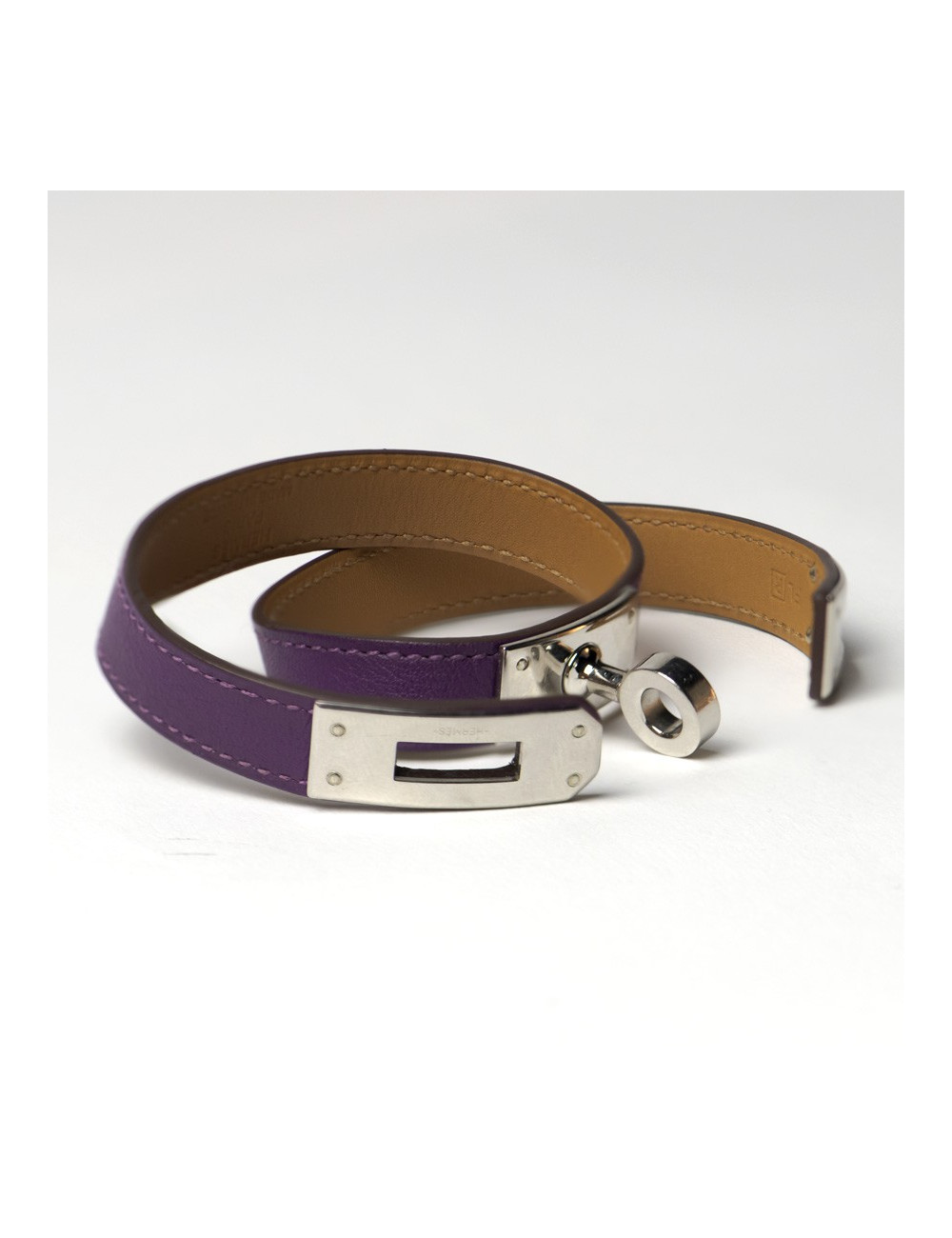 Bracelet HERMES Kelly double tour violet