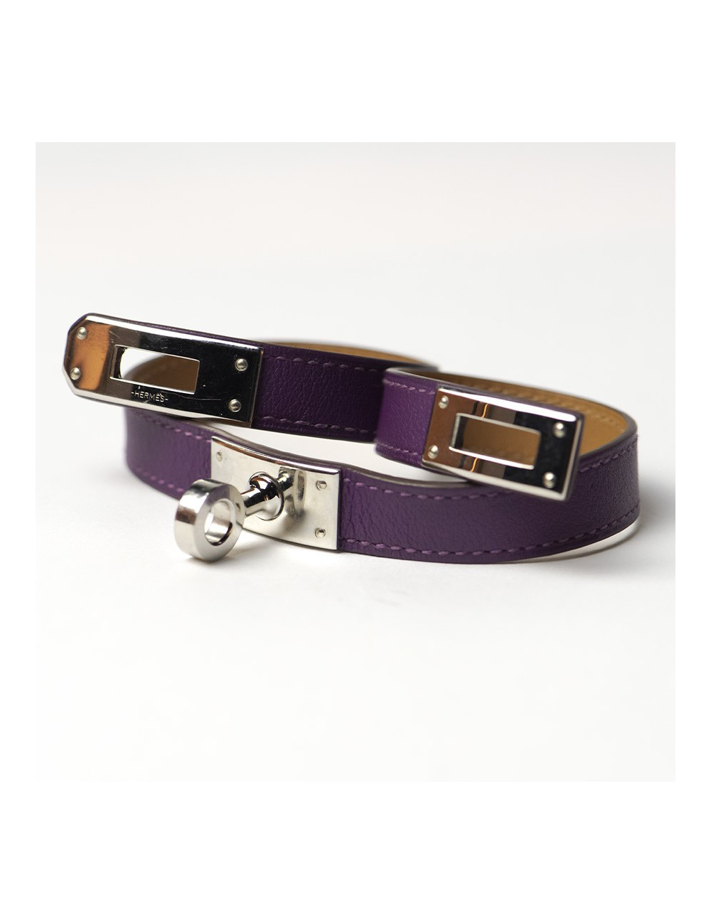 Bracelet HERMES Kelly double tour violet