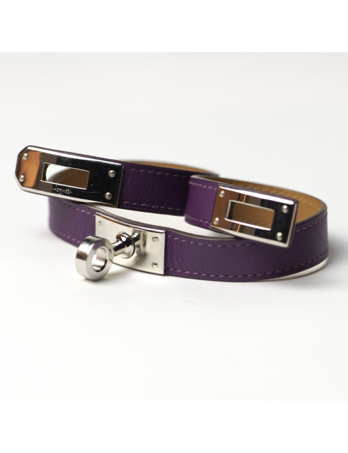 Bracelet HERMES Kelly double tour violet
