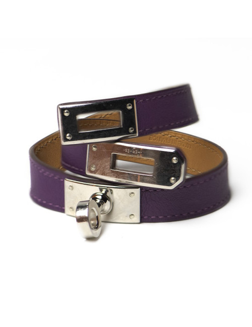 Bracelet HERMES Kelly double tour violet