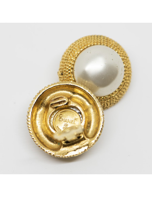 Clips CHANEL nacrés vintage