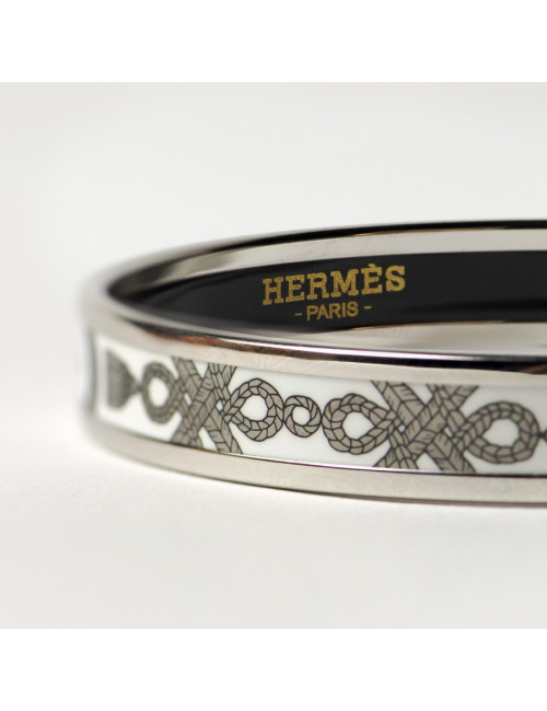 Bracelet HERMES PM émail argent