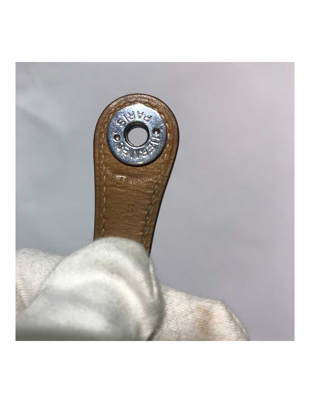 Bracelet HERMES Eclipse veau barénia marron