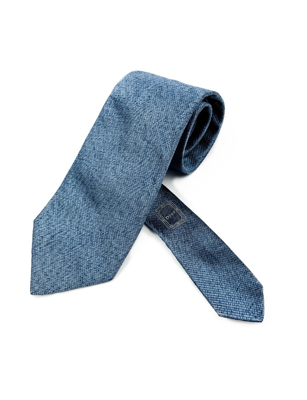 Cravate bleue CHRISTIAN DIOR en soie