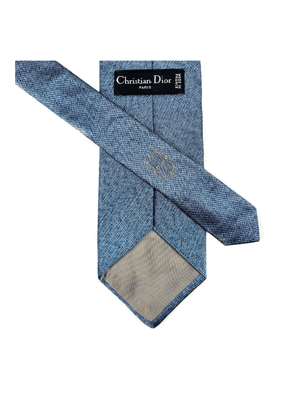 Cravate bleue CHRISTIAN DIOR en soie